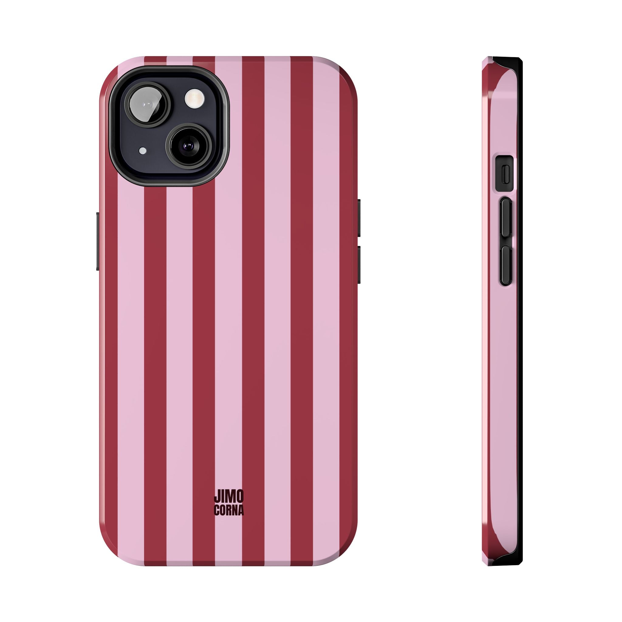 Bold Stripes iPhone Case | Pink and Red