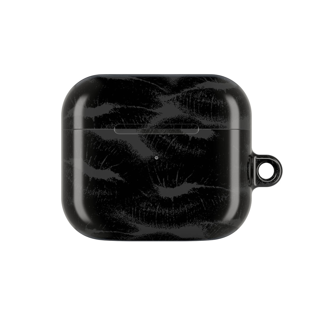 Black Lipstick Kisses AirPods Case