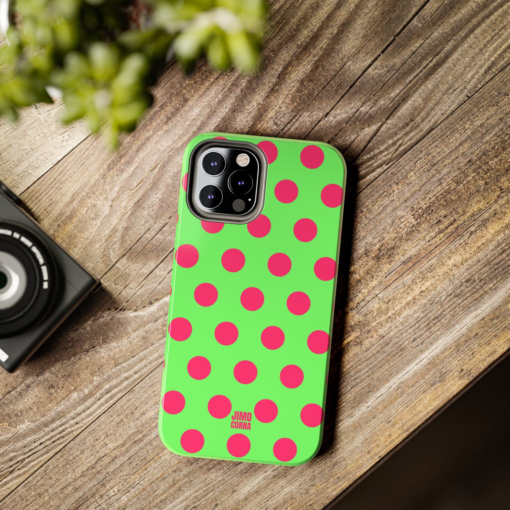 Big Polka Dot | Green and Pink
