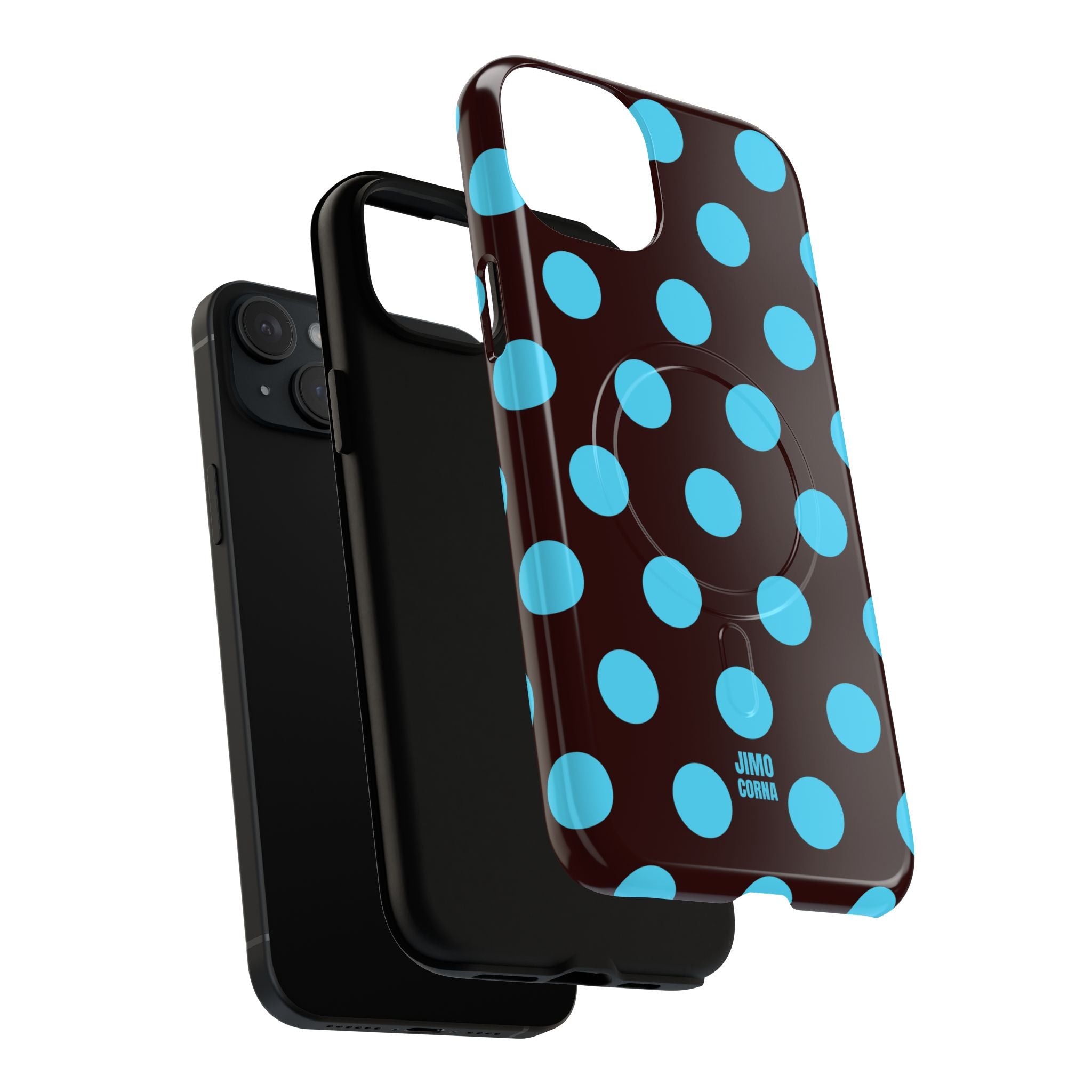 Big Polka Dot | Brown and Blue