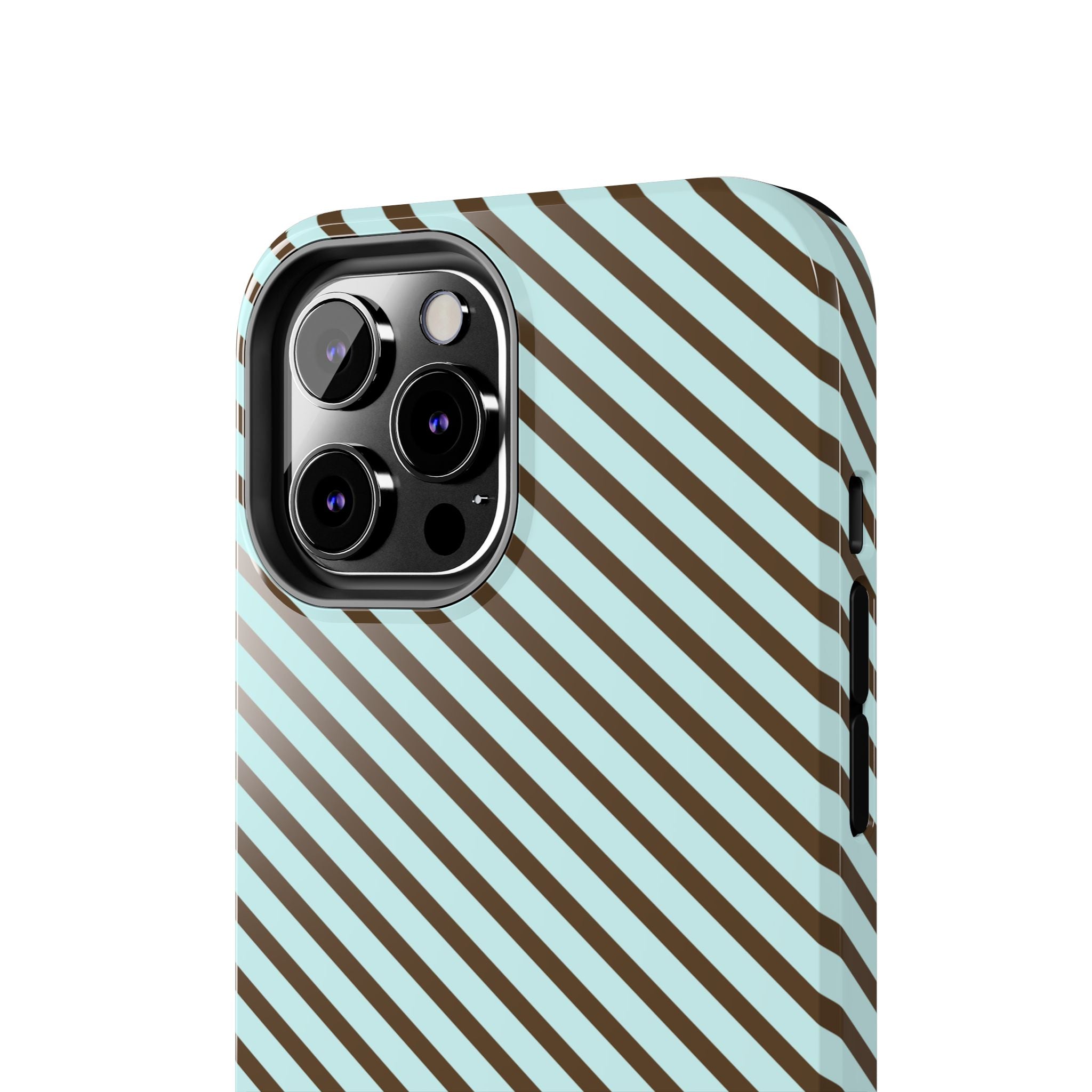 Asymmetrical Lines iPhone Case | Blue and Brown