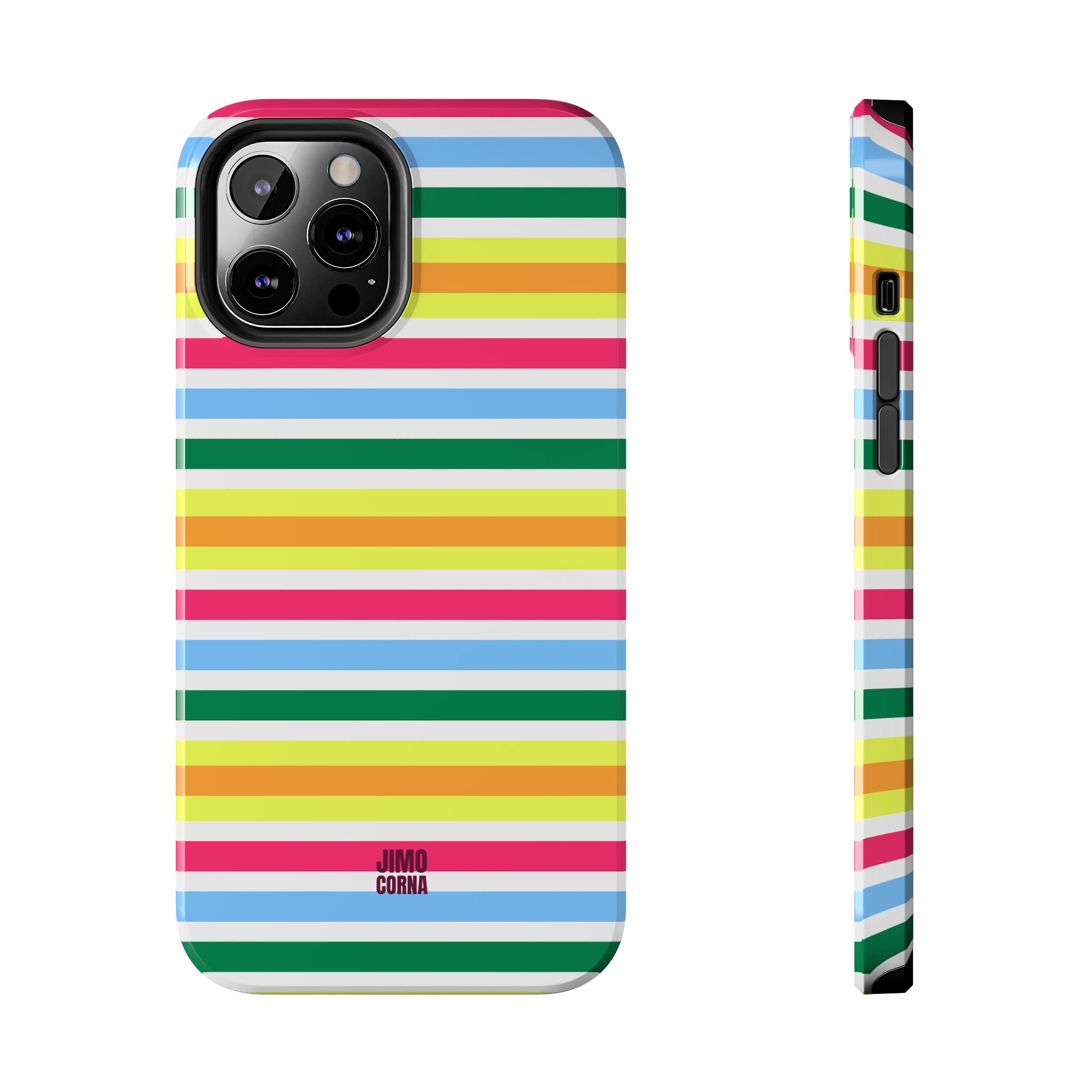 Rainbow Sorbet Stripe iPhone Case
