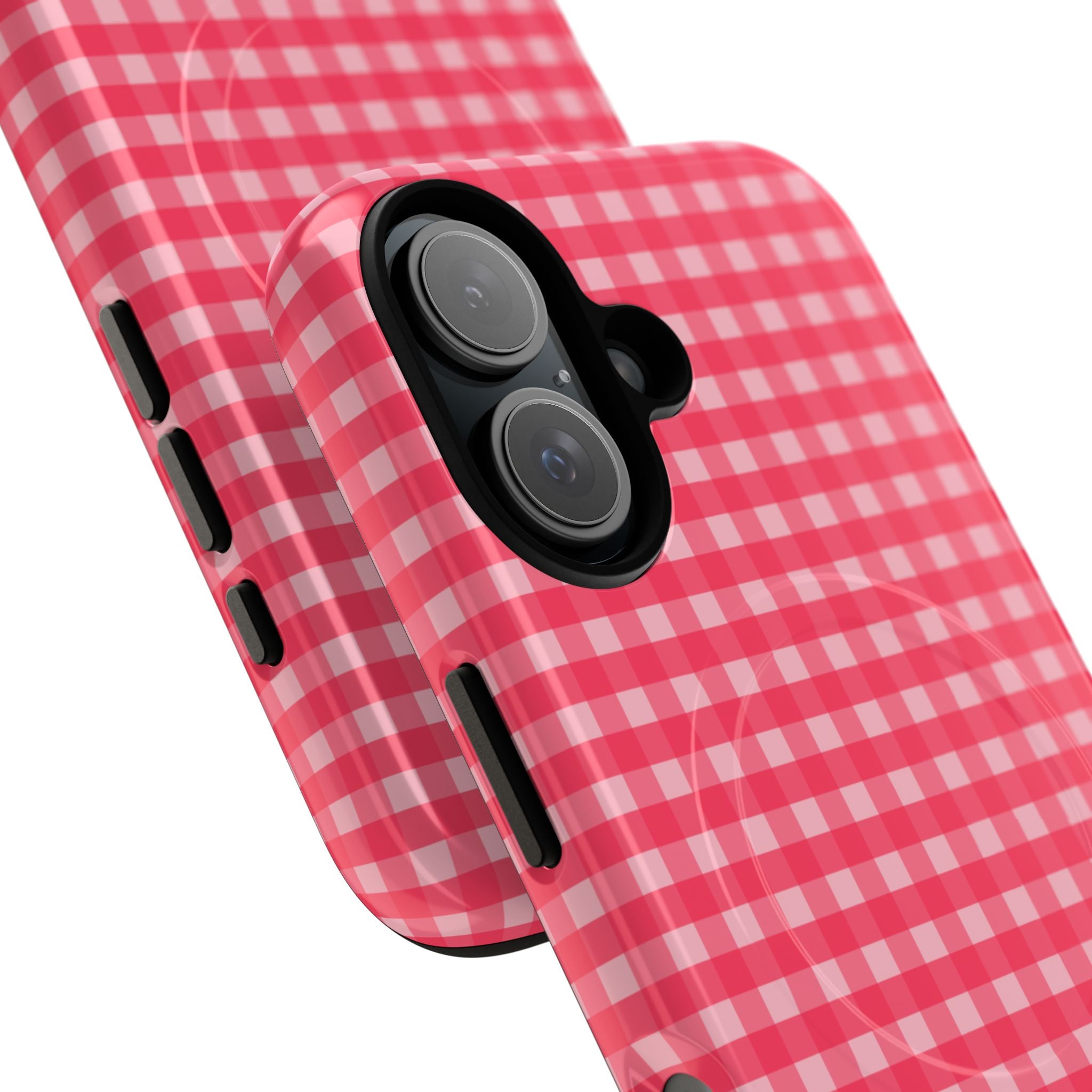 Farm Gingham MagSafe iPhone Case | Hot Pink