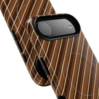 Angelina Stripes | Brown - MagSafe iPhone Case