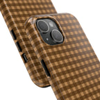 Farm Gingham iPhone Case | Brown