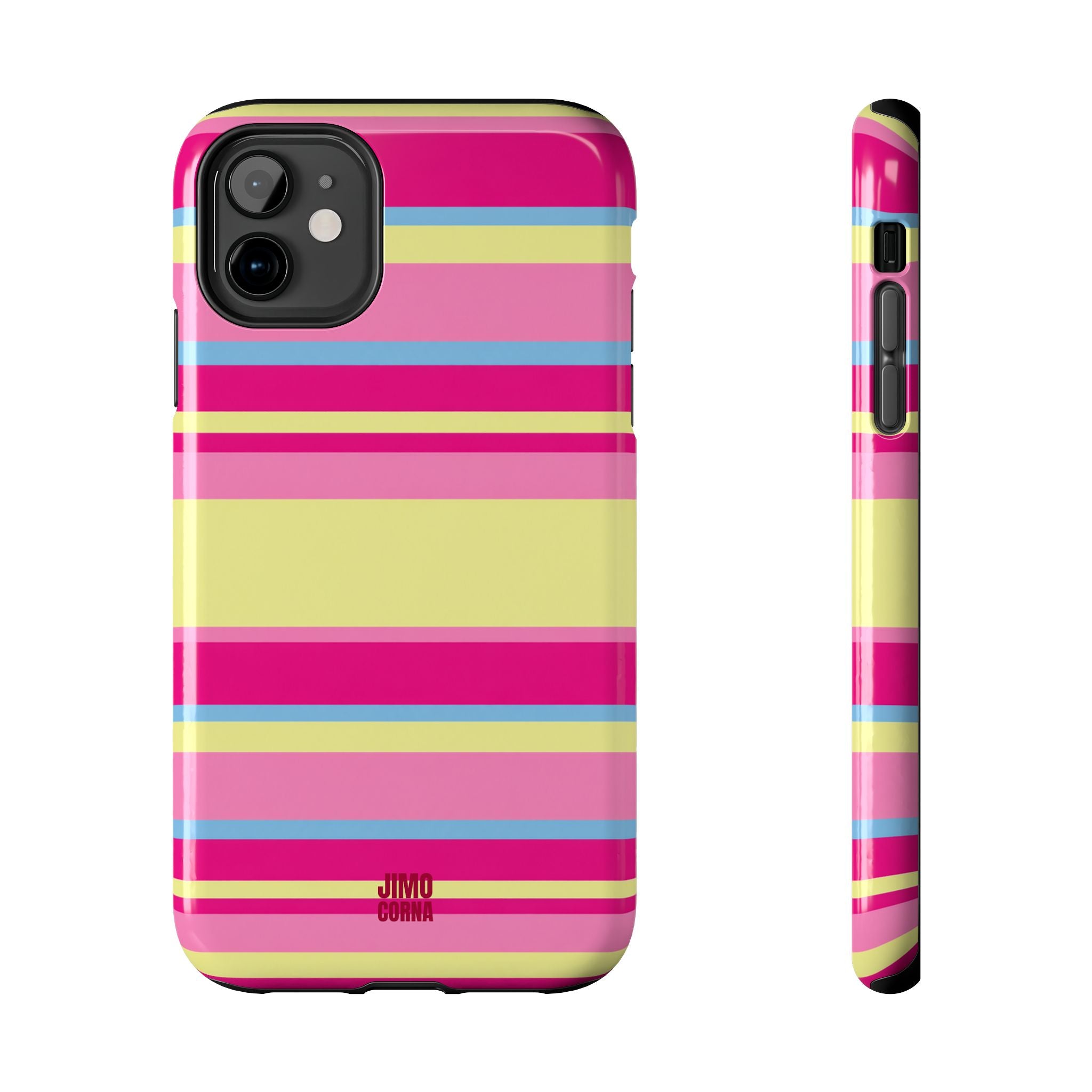 Lemonberry Stripe iPhone Case