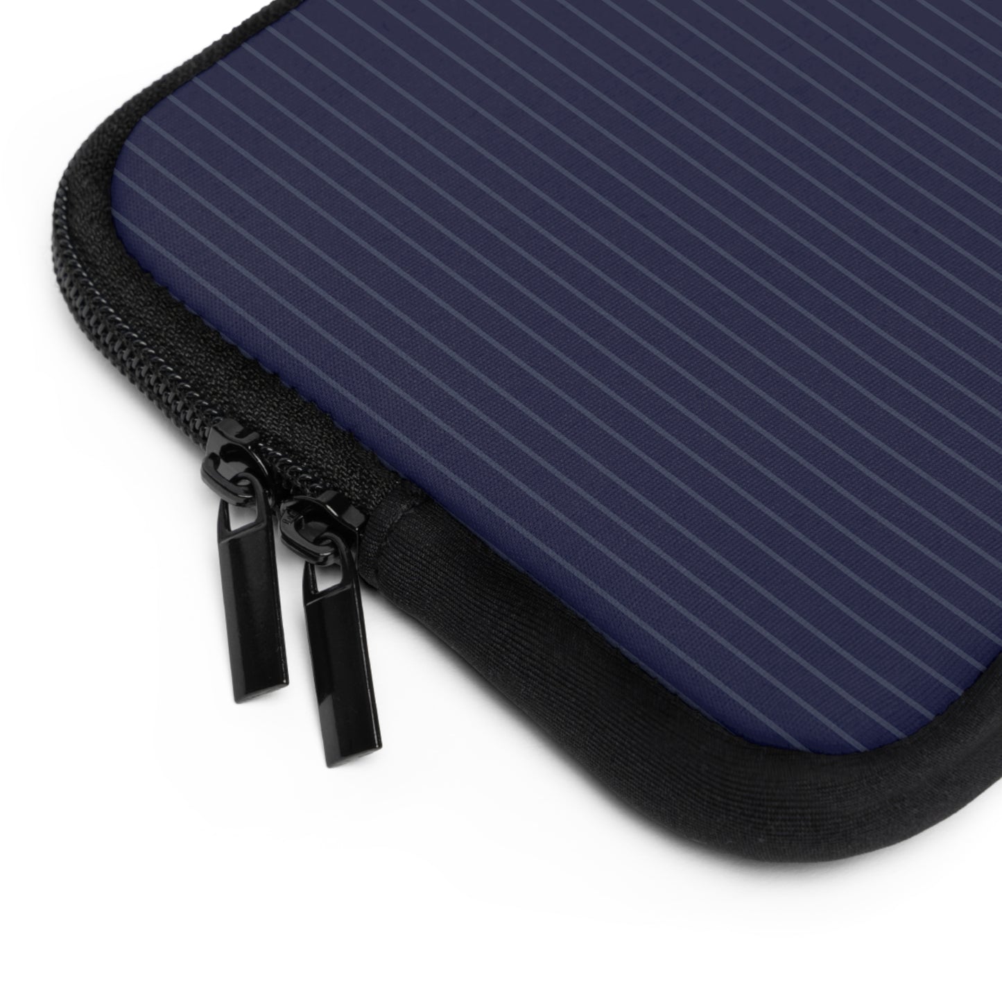 Navy Blue Soft Stripes Laptop Sleeve