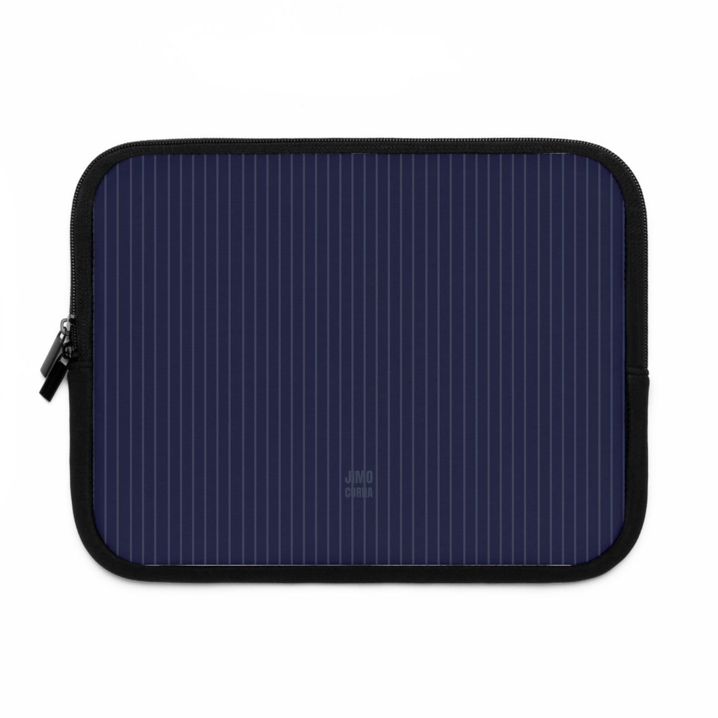 Navy Blue Soft Stripes Laptop Sleeve