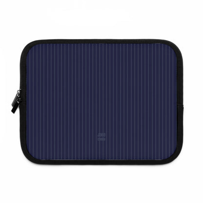 Navy Blue Soft Stripes Laptop Sleeve