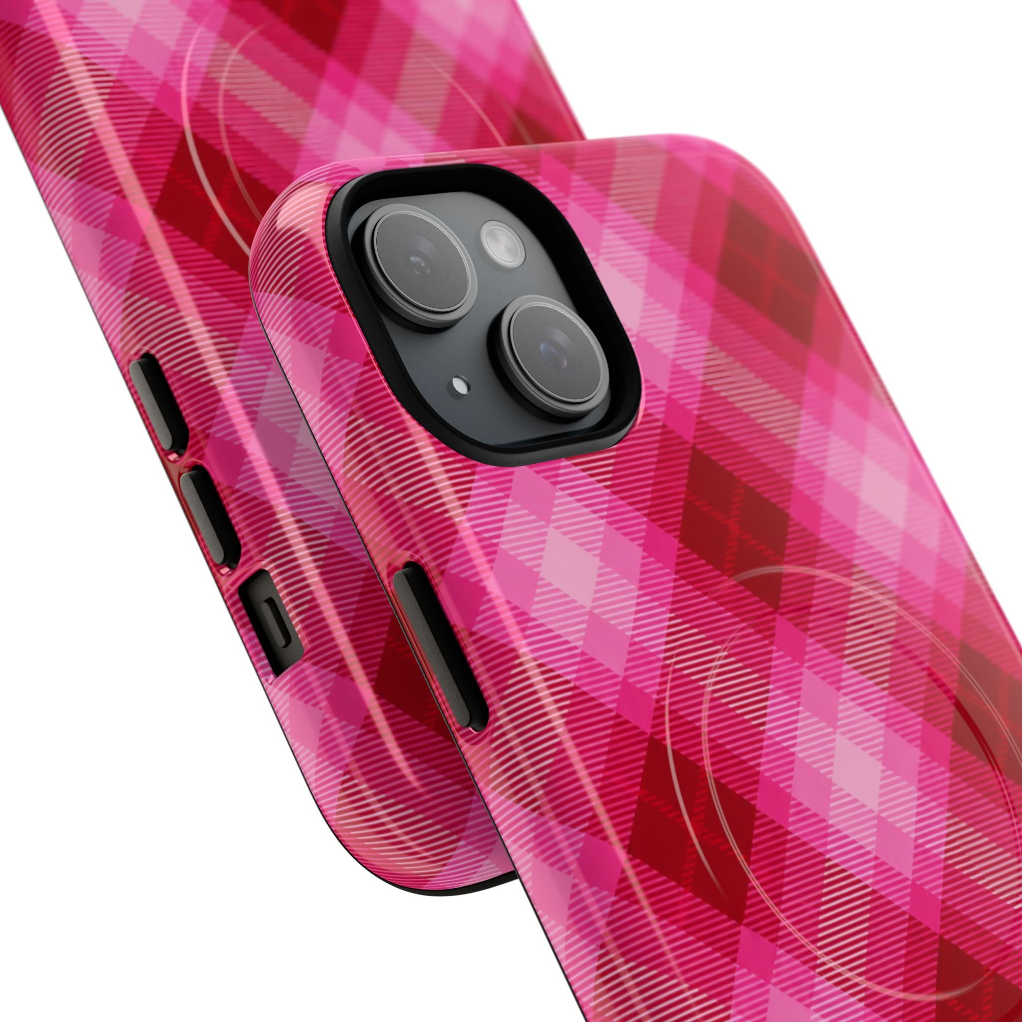 Pink Picnic Plaid MagSafe iPhone Case