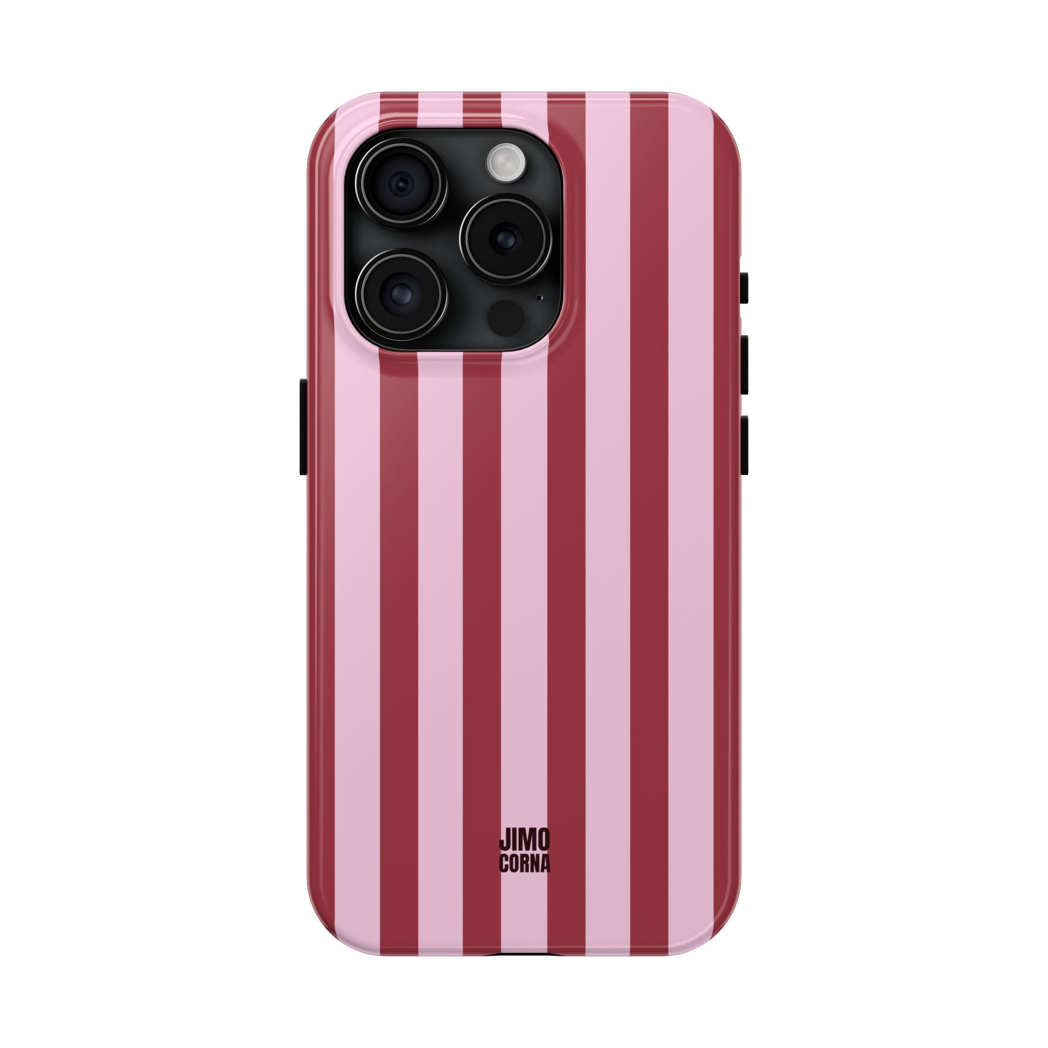 Bold Stripes iPhone Case | Pink and Red