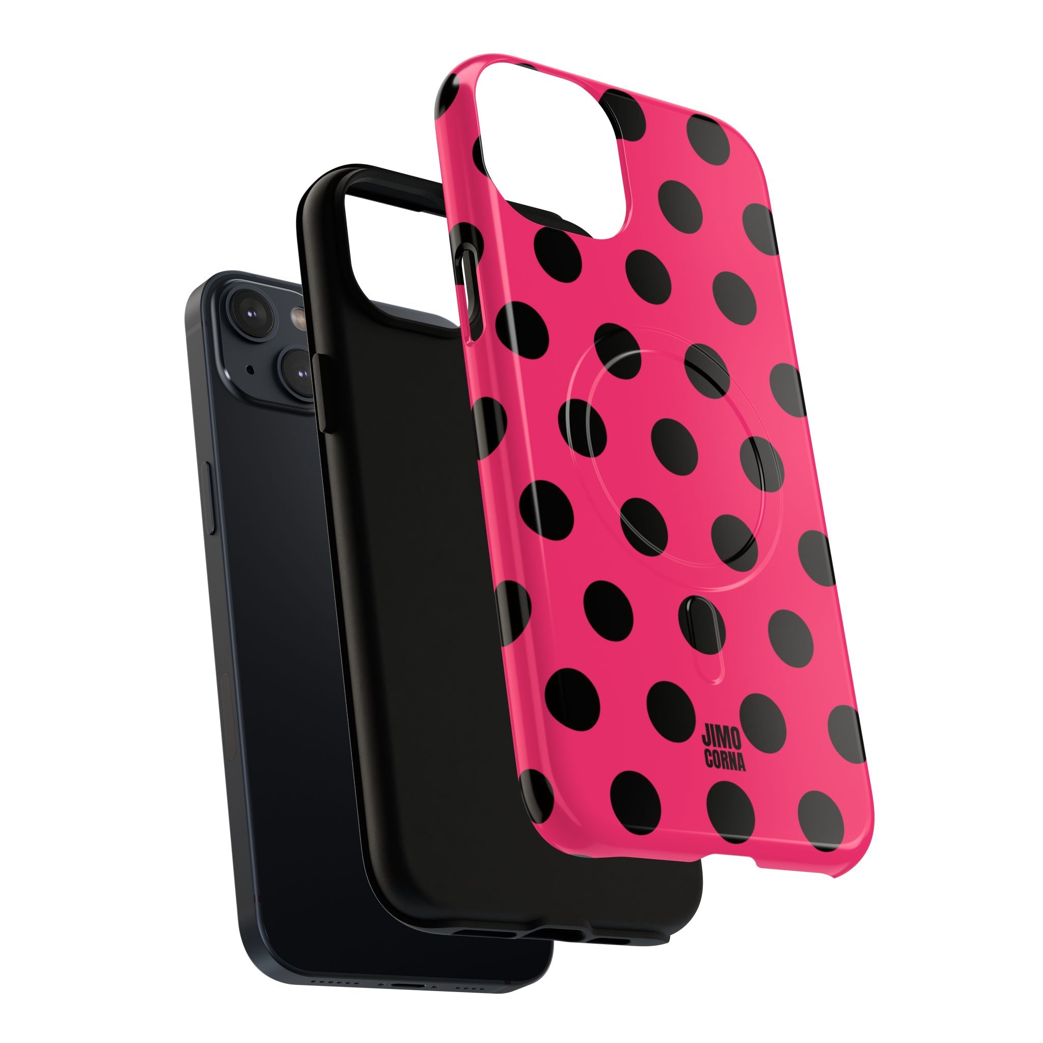 Big Polka Dot | Hot Pink and Black