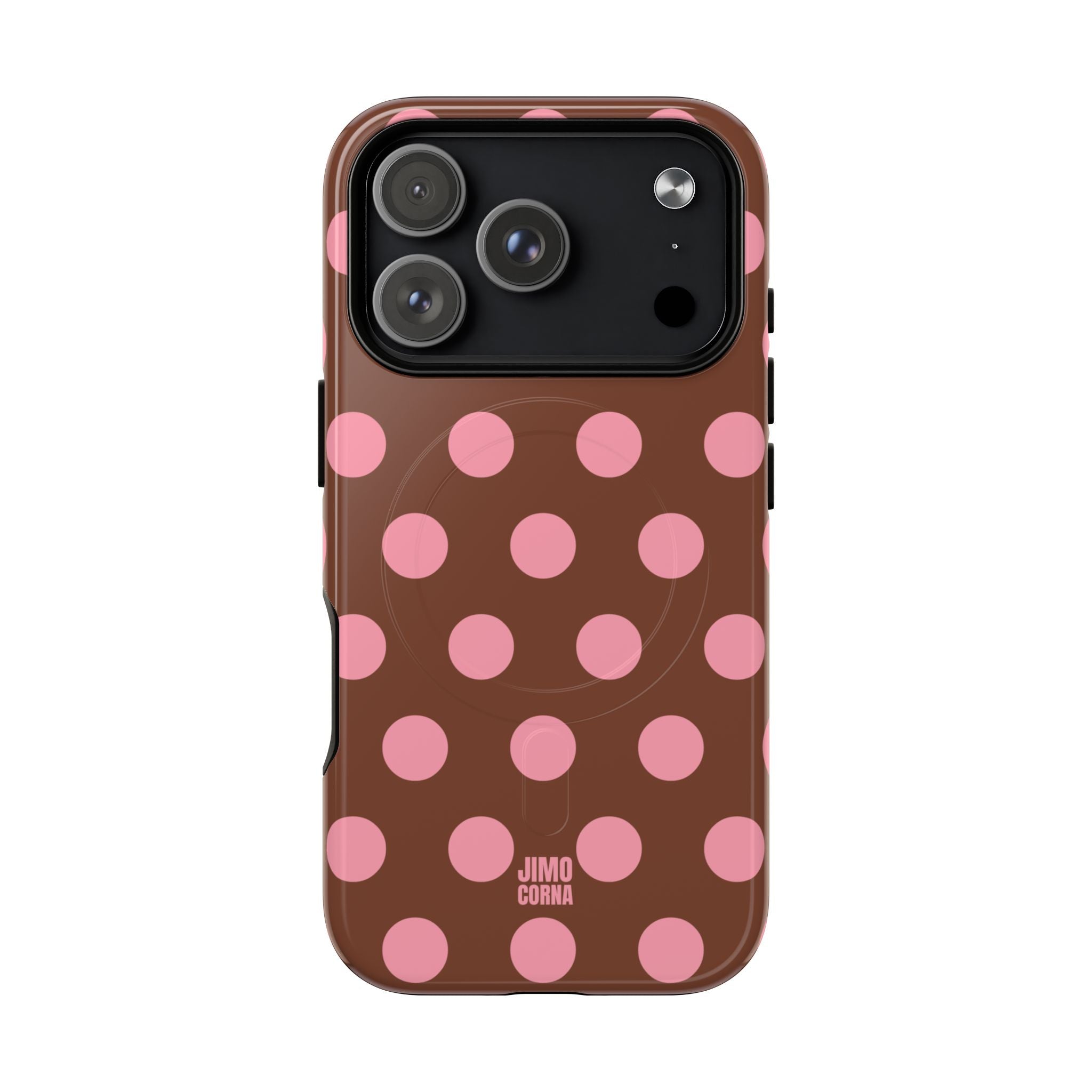 Big Polka Dot | Brown and Pink