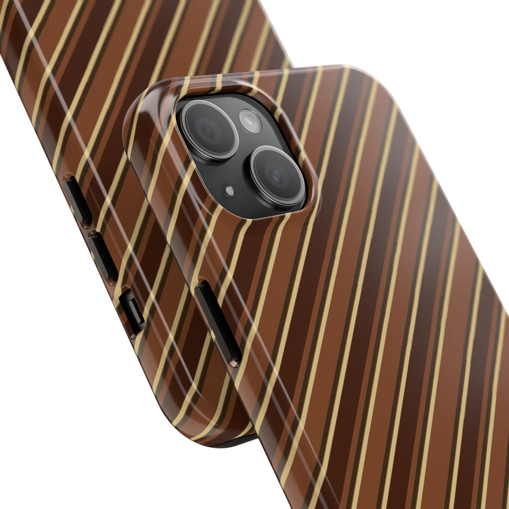 Angelina Stripes | Brown - iPhone Case