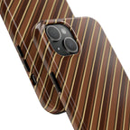 Angelina Stripes | Brown - iPhone Case