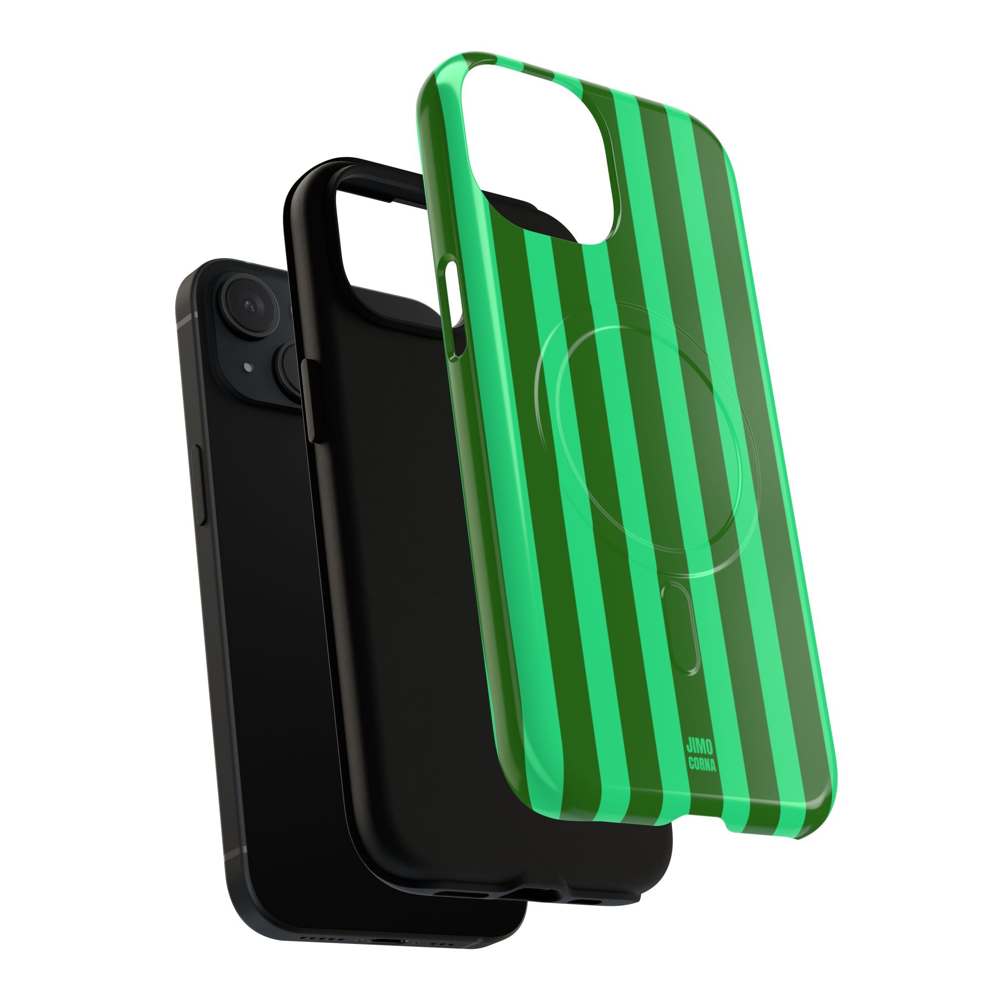 Bold Stripes MagSafe iPhone Case | Olive Green