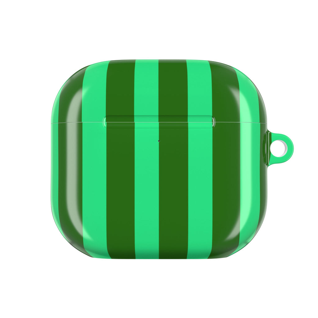 Bold Stripes AirPods Case | Olive Green