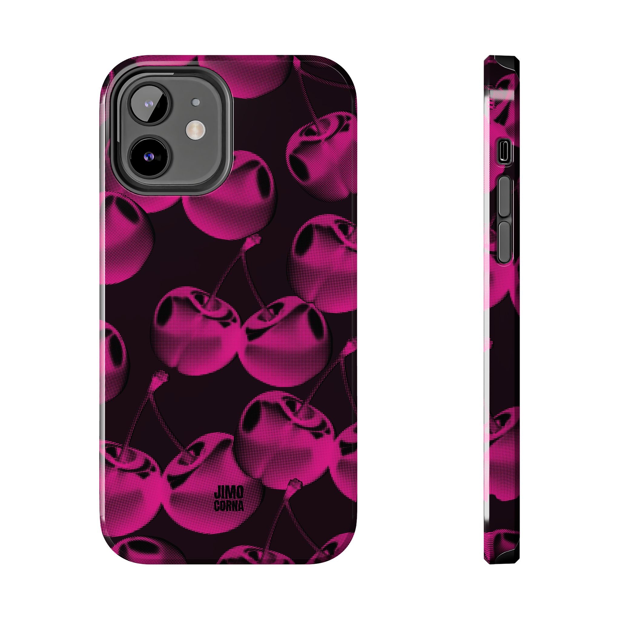 Hot Pink Retro Cherries