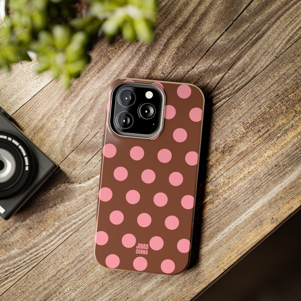 Big Polka Dot | Brown and Pink