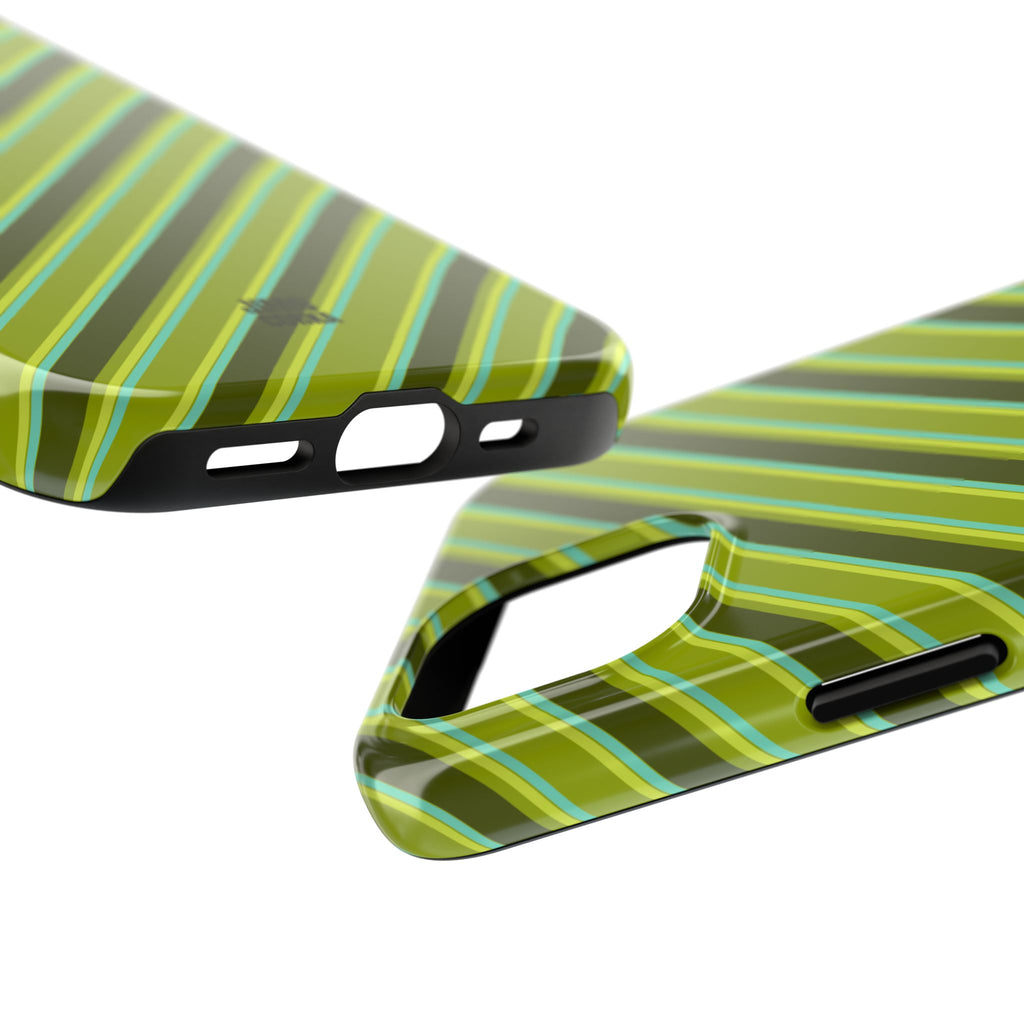 Angelina Stripes | Olive - iPhone Case