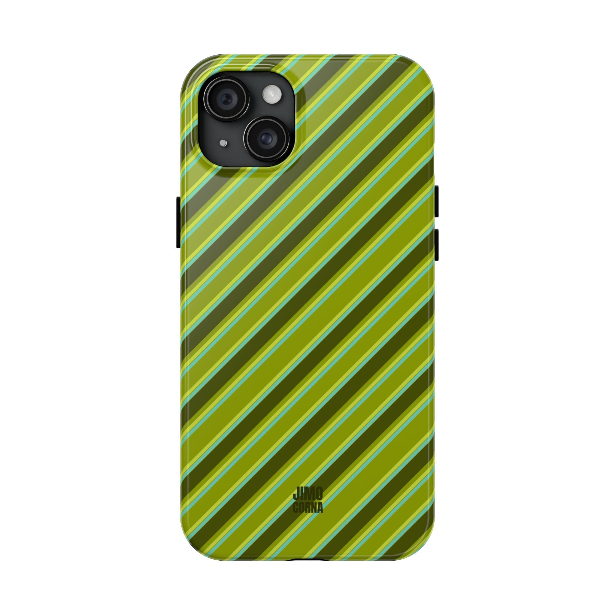 Angelina Stripes | Olive - iPhone Case