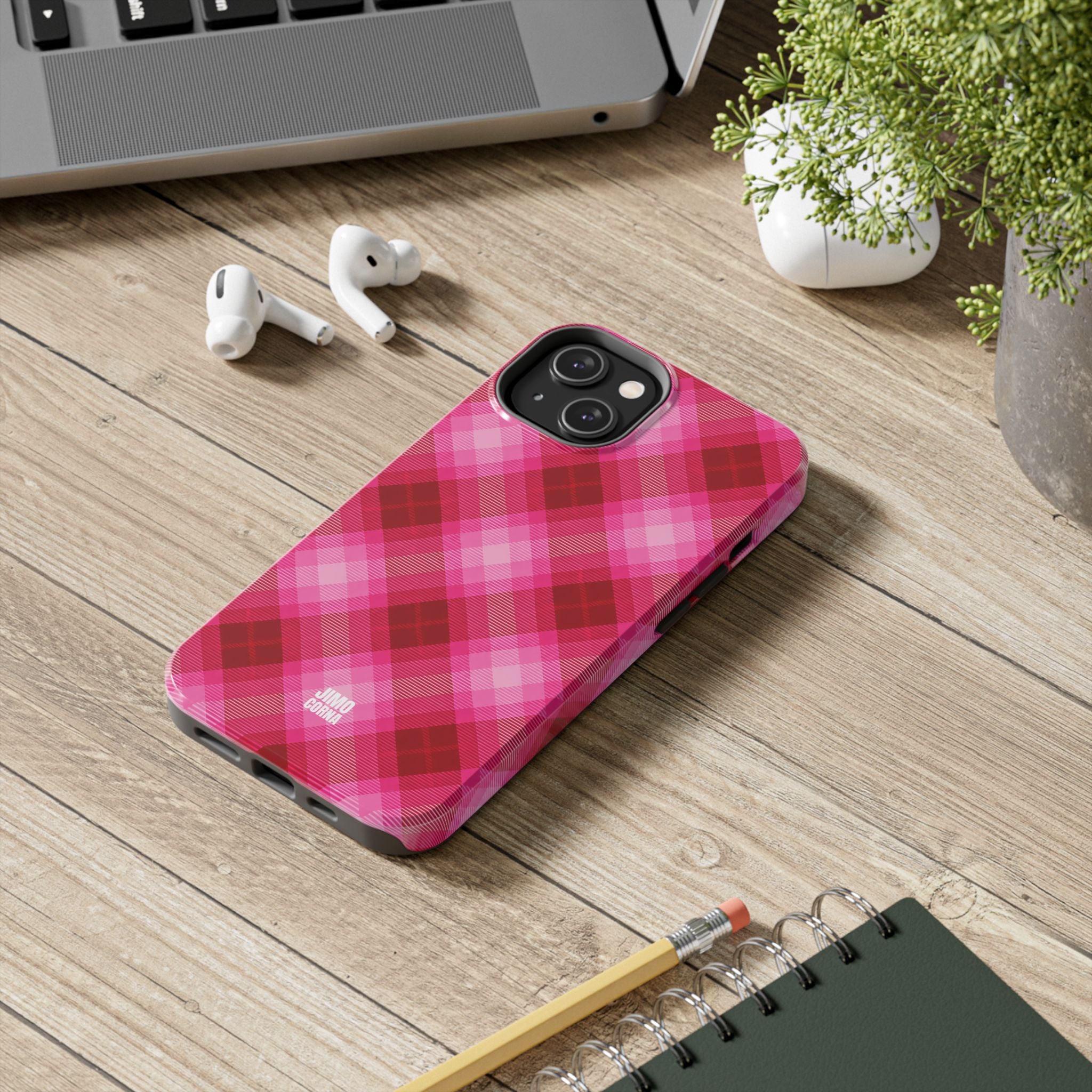 Pink Picnic Plaid iPhone Case
