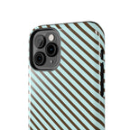 Asymmetrical Lines iPhone Case | Blue and Brown