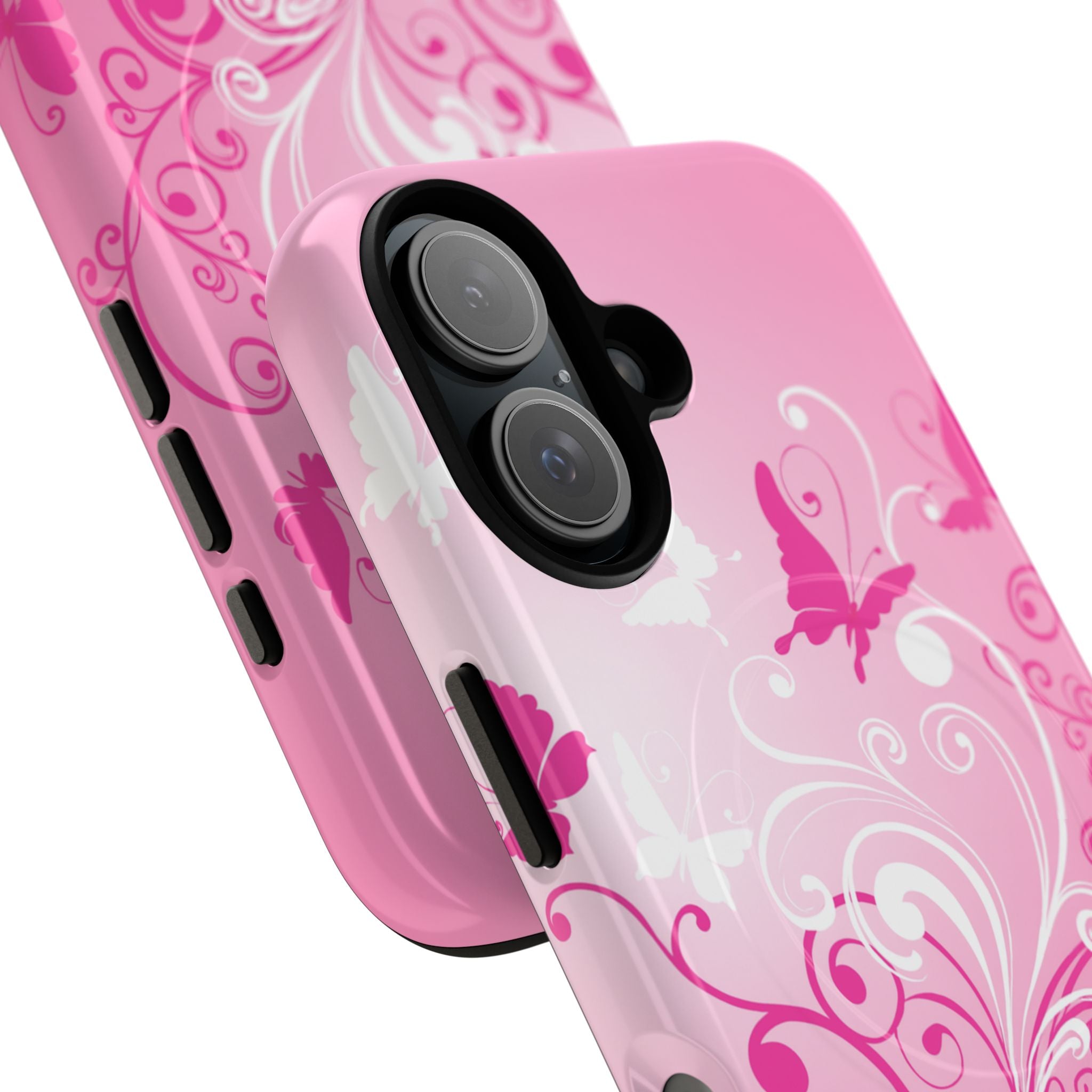 Pink Flutter Garden MagSafe iPhone Case
