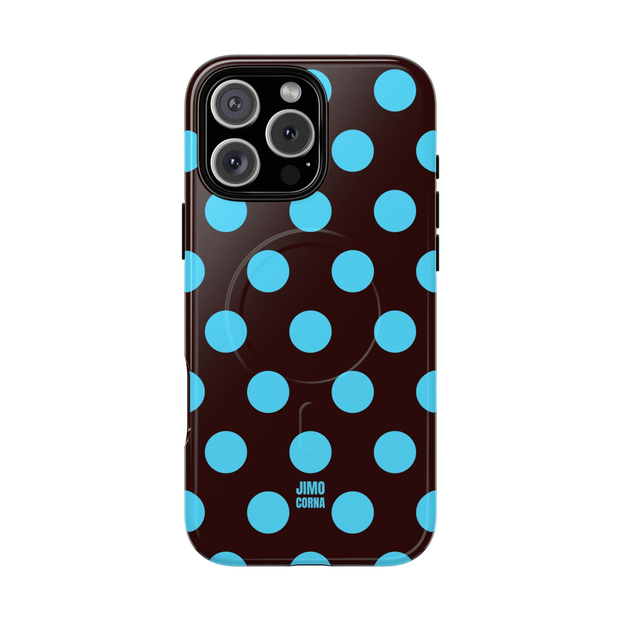 Big Polka Dot | Brown and Blue