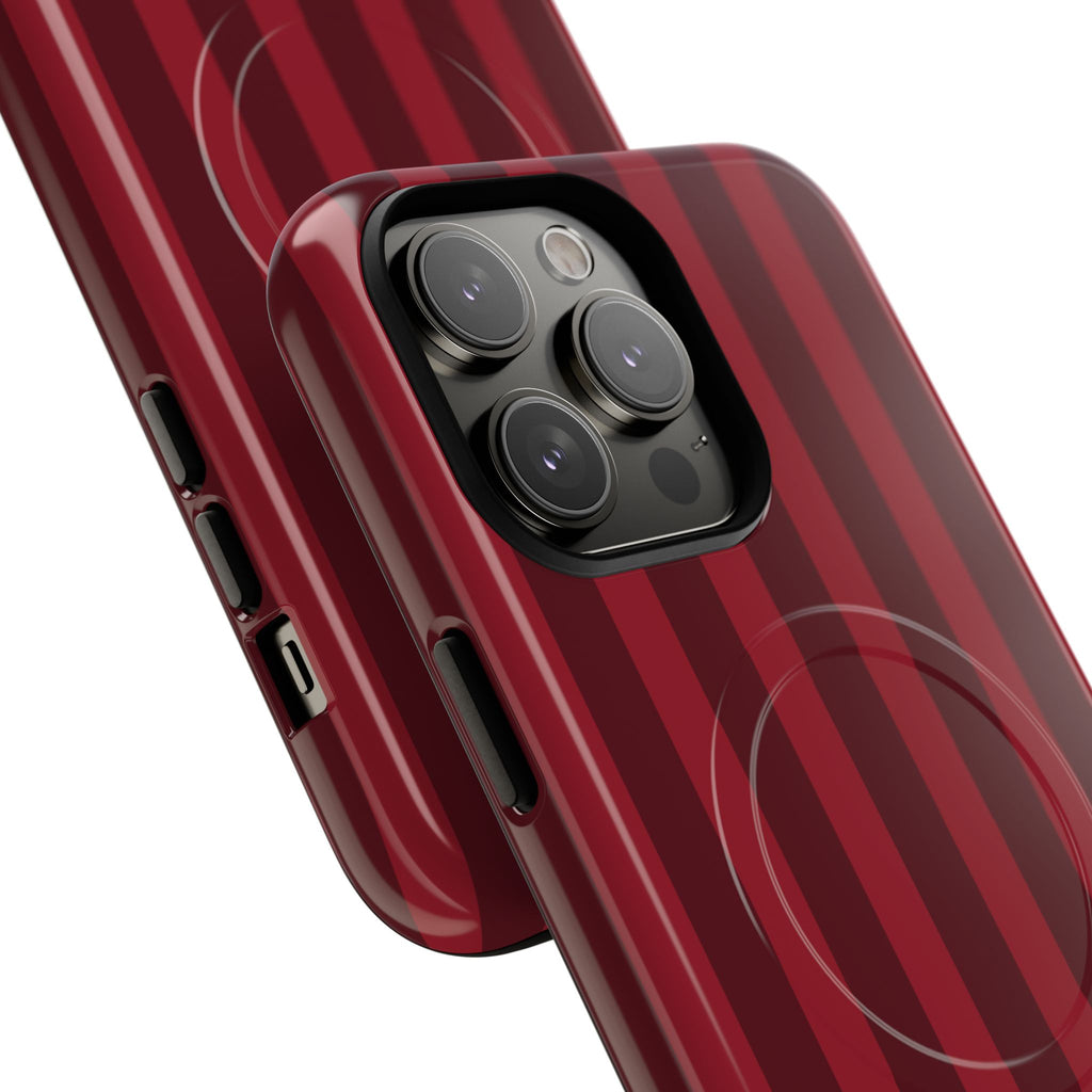 Bold Stripes MagSafe iPhone Case | Cherry
