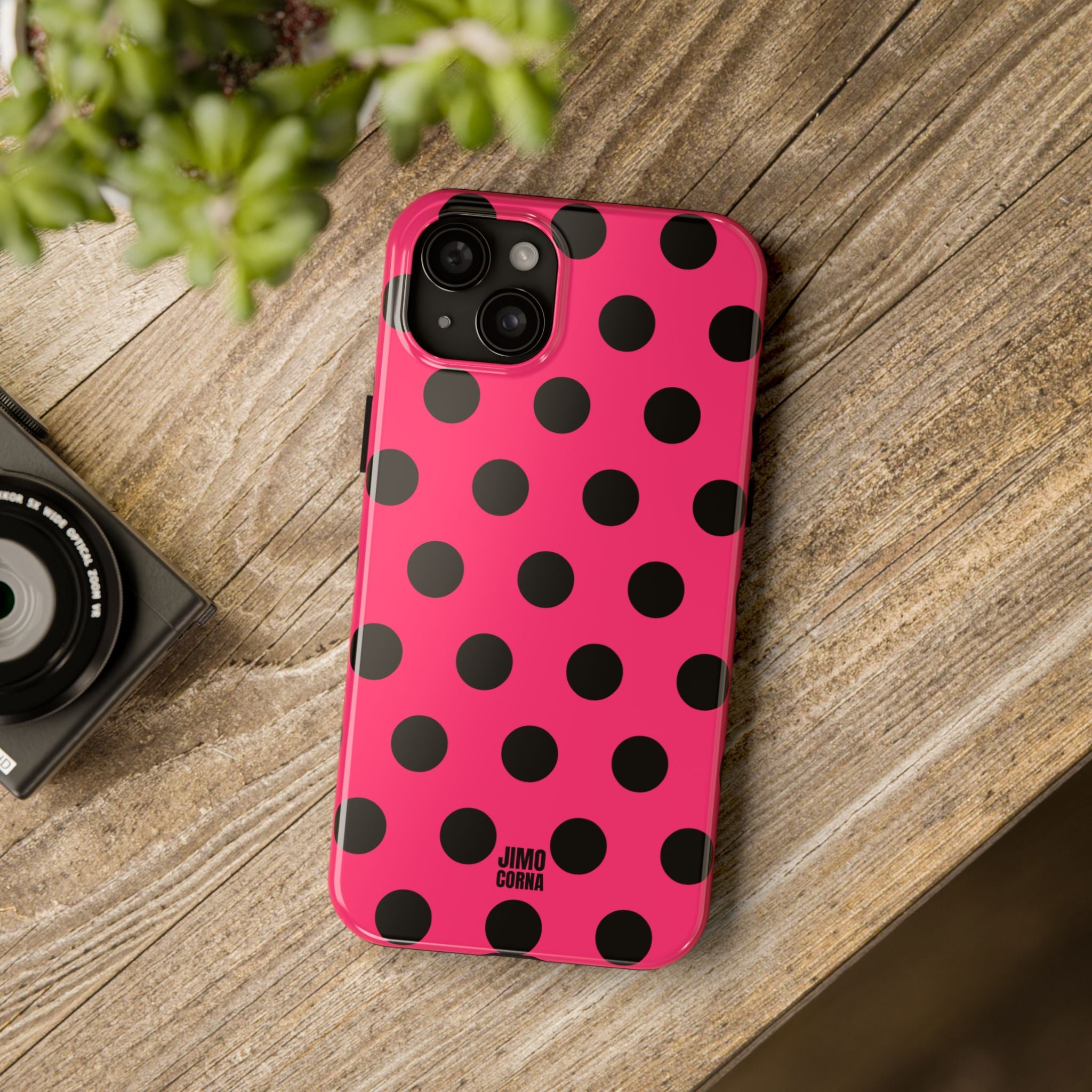 Big Polka Dot | Hot Pink and Black