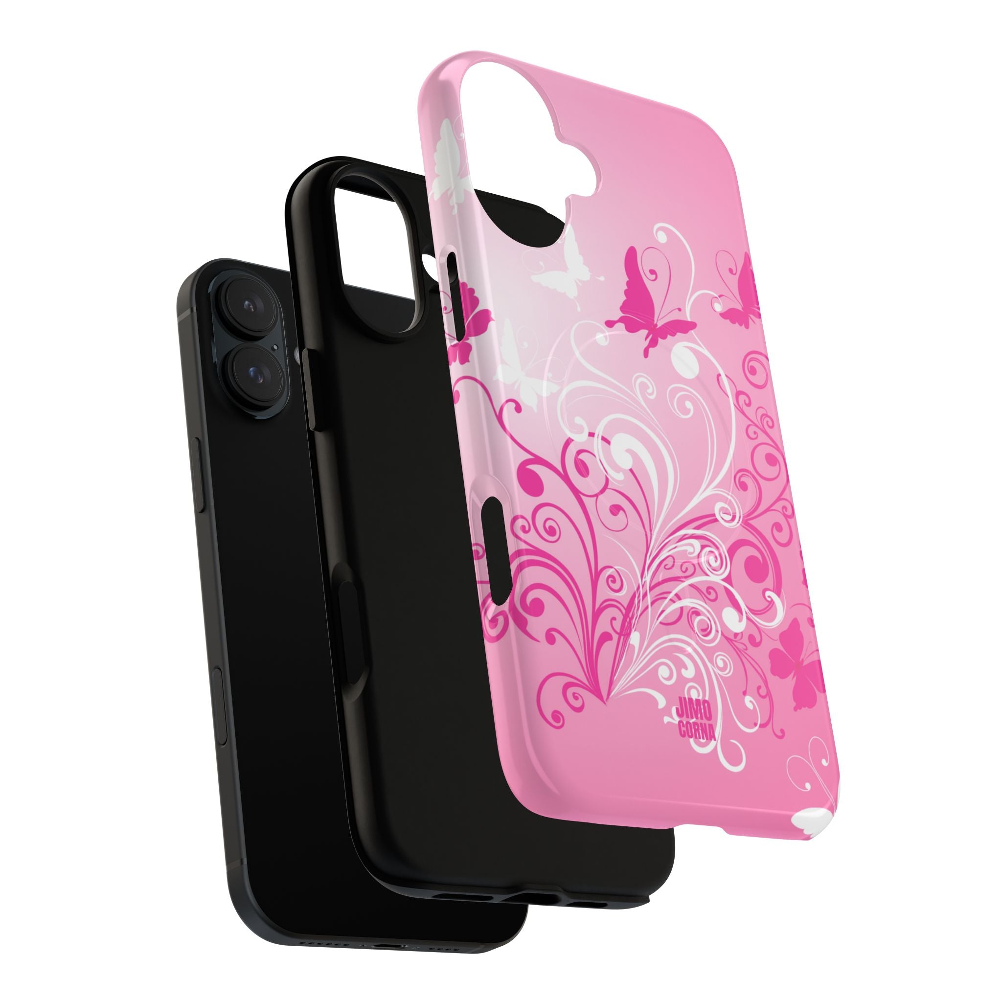 Pink Flutter Garden MagSafe iPhone Case