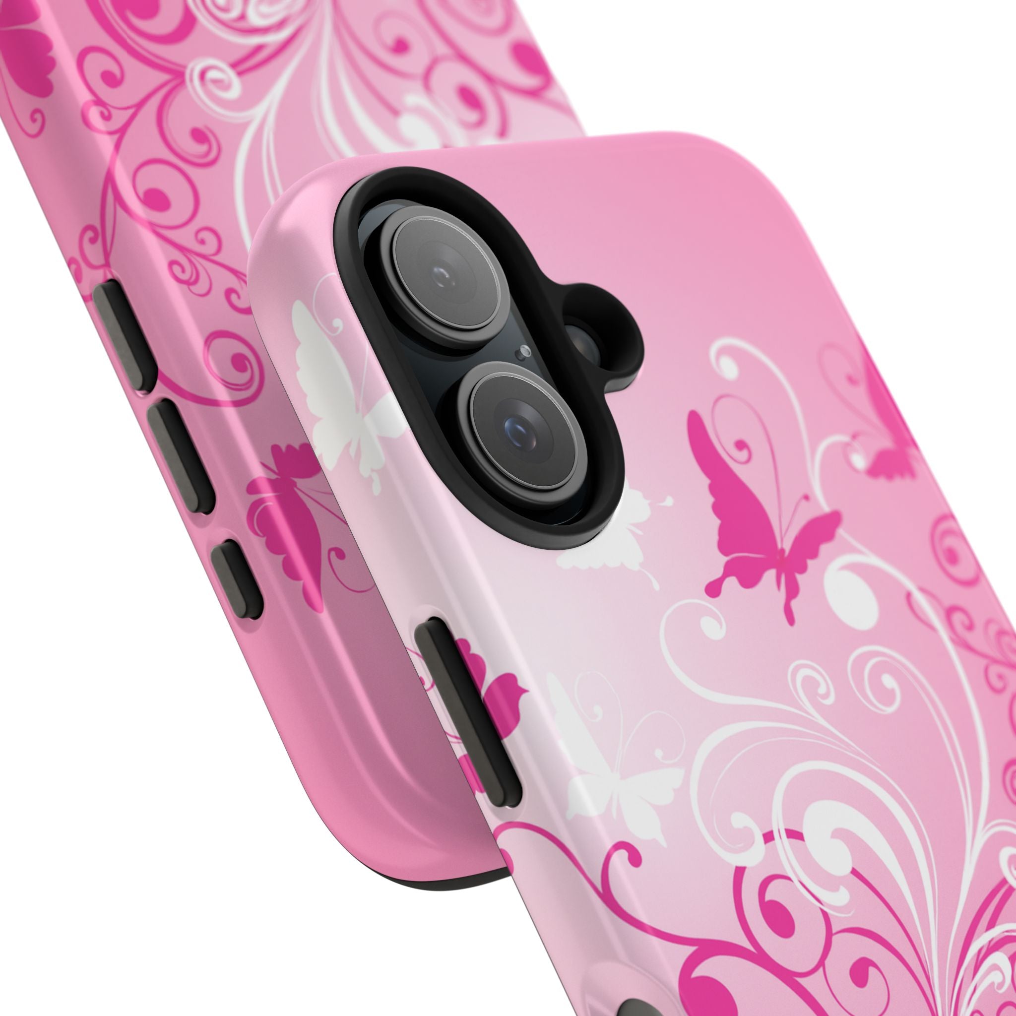 Pink Flutter Garden iPhone Case