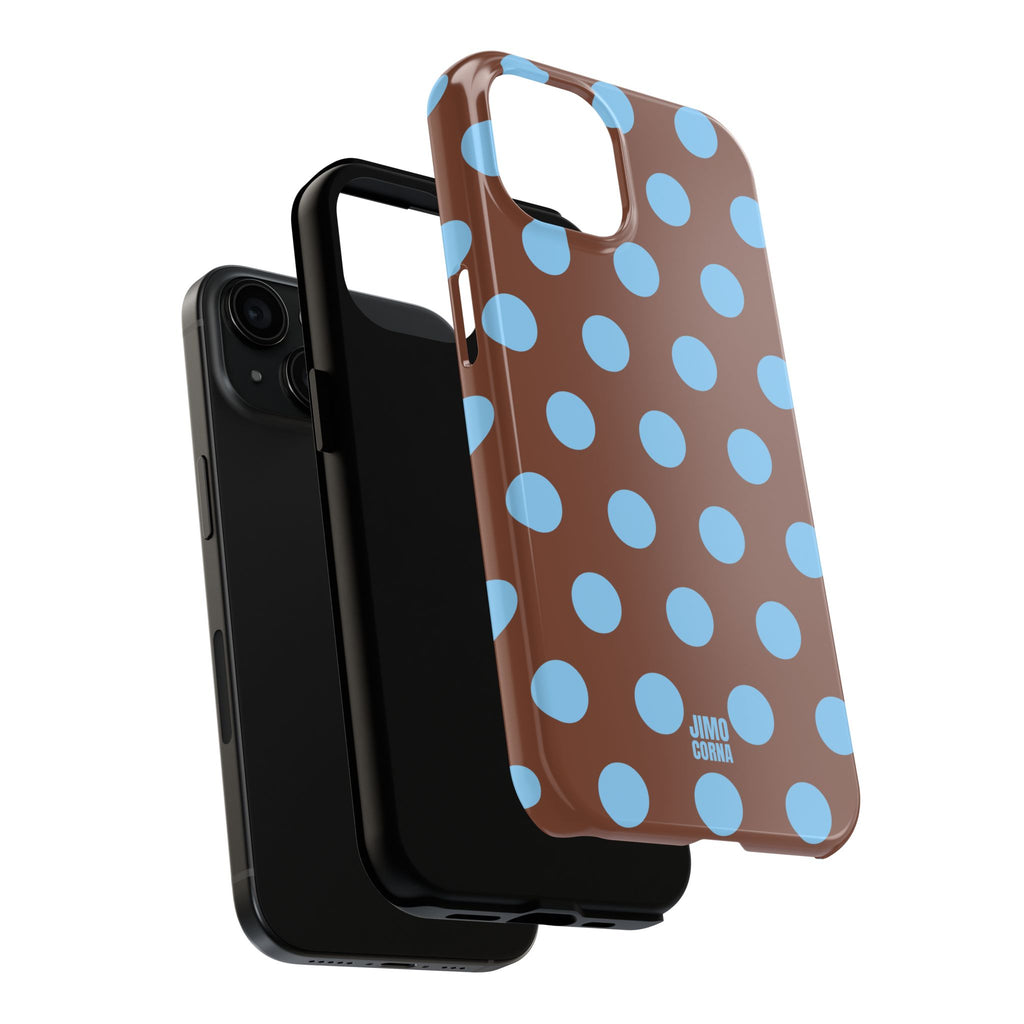 Big Polka Dot | Brown and Blue