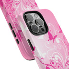 Pink Flutter Garden iPhone Case