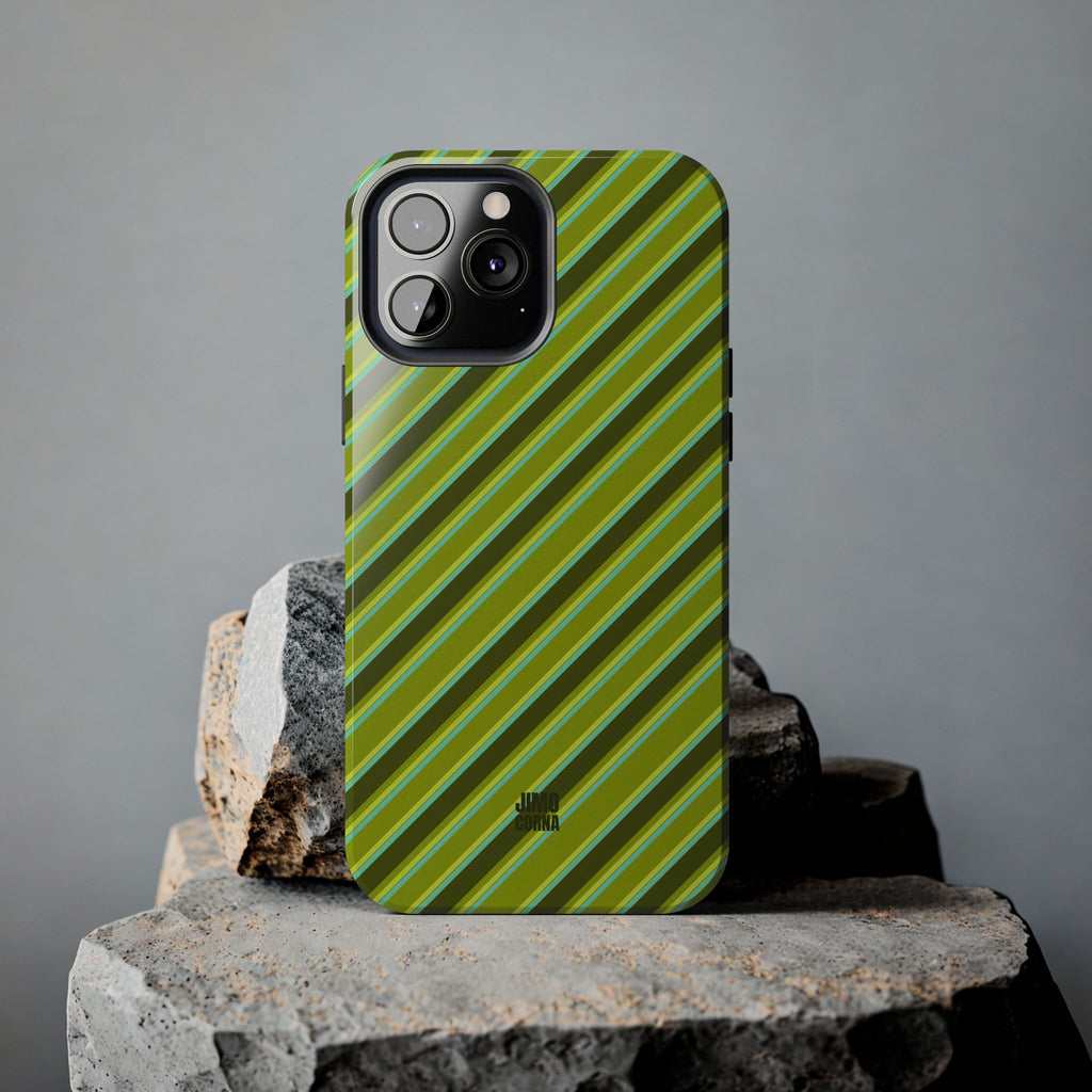 Angelina Stripes | Olive - iPhone Case