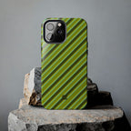 Angelina Stripes | Olive - iPhone Case