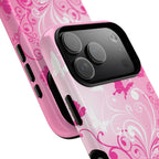 Pink Flutter Garden MagSafe iPhone Case
