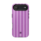 Bold Stripes MagSafe iPhone Case | Plum