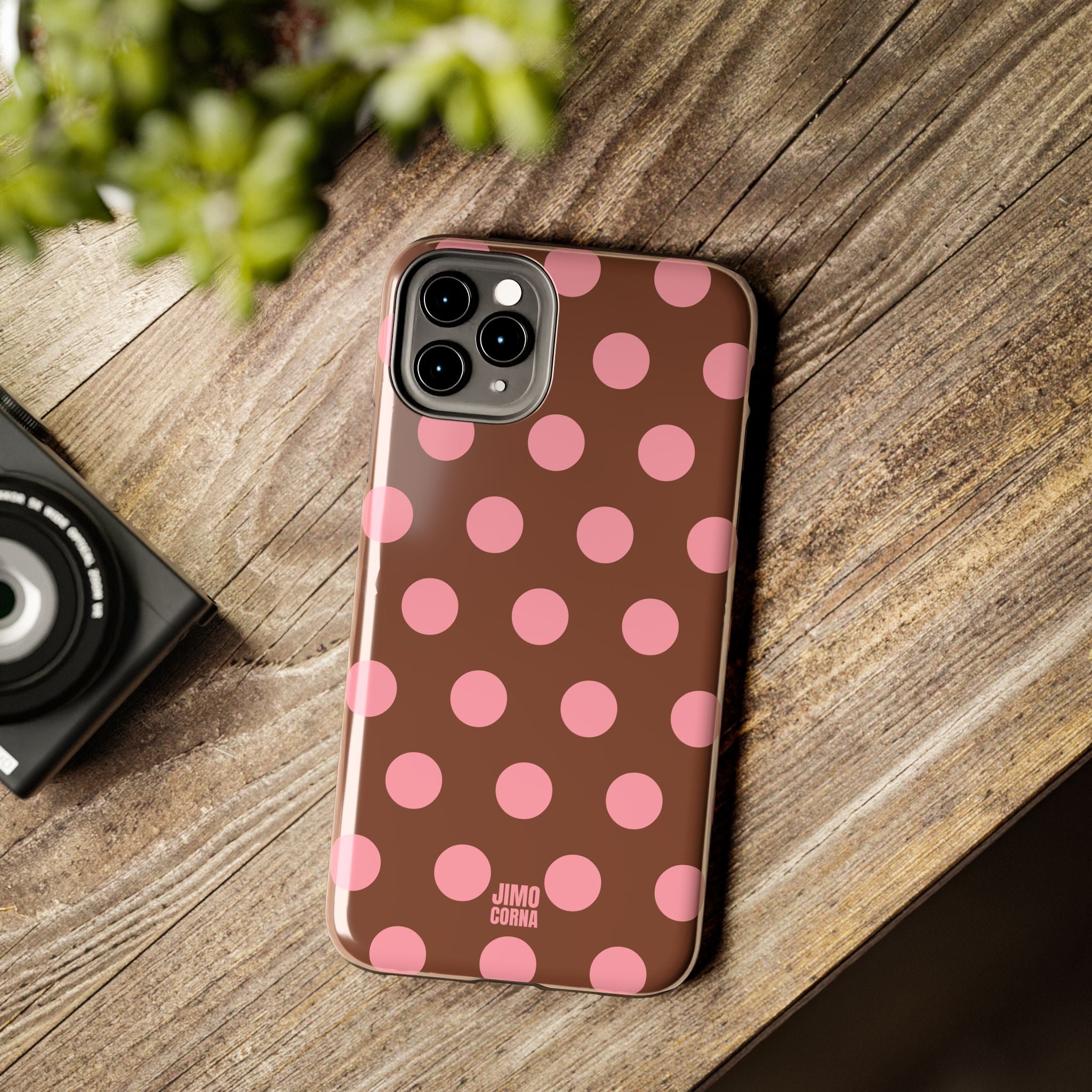 Big Polka Dot | Brown and Pink