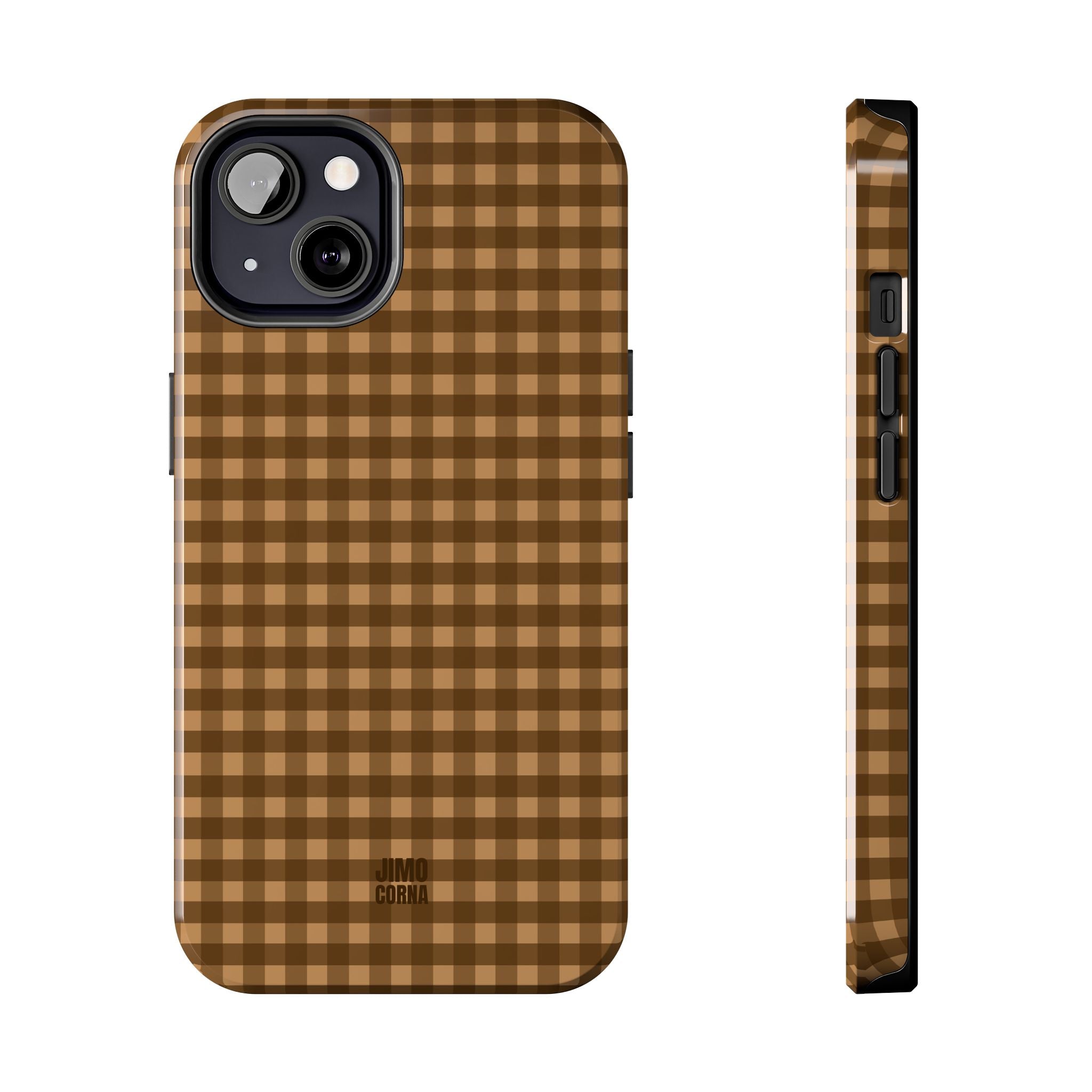 Farm Gingham iPhone Case | Brown