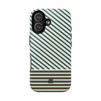 Asymmetrical Lines MagSafe iPhone Case | Blue and Brown