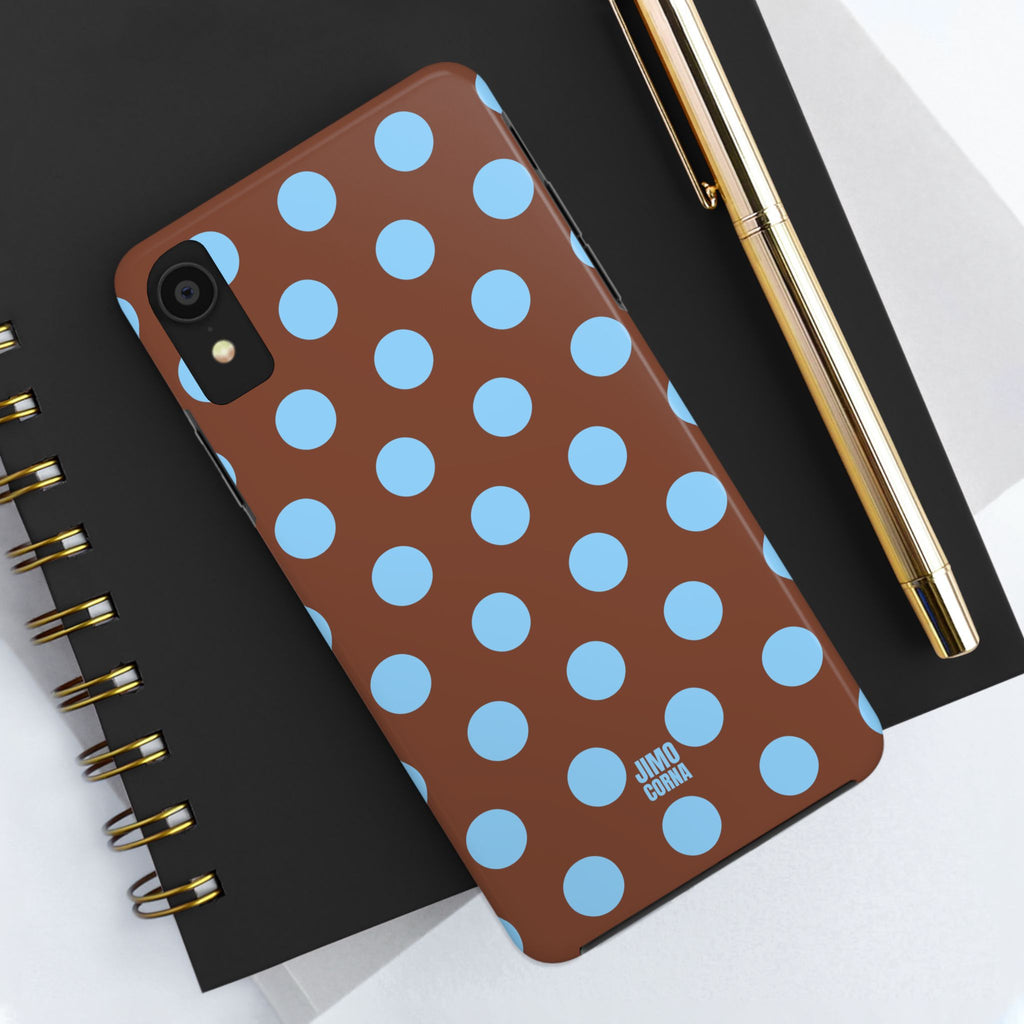 Big Polka Dot | Brown and Blue