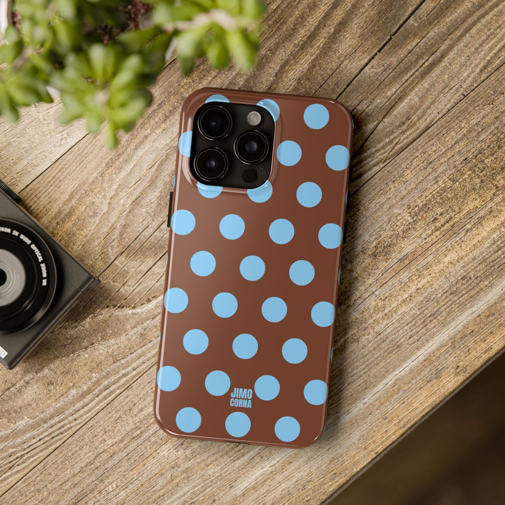 Big Polka Dot | Brown and Blue