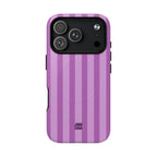 Bold Stripes MagSafe iPhone Case | Plum