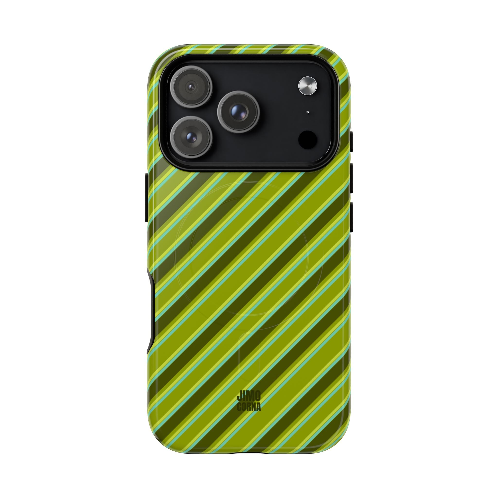 Angelina Stripes | Olive - MagSafe iPhone Case