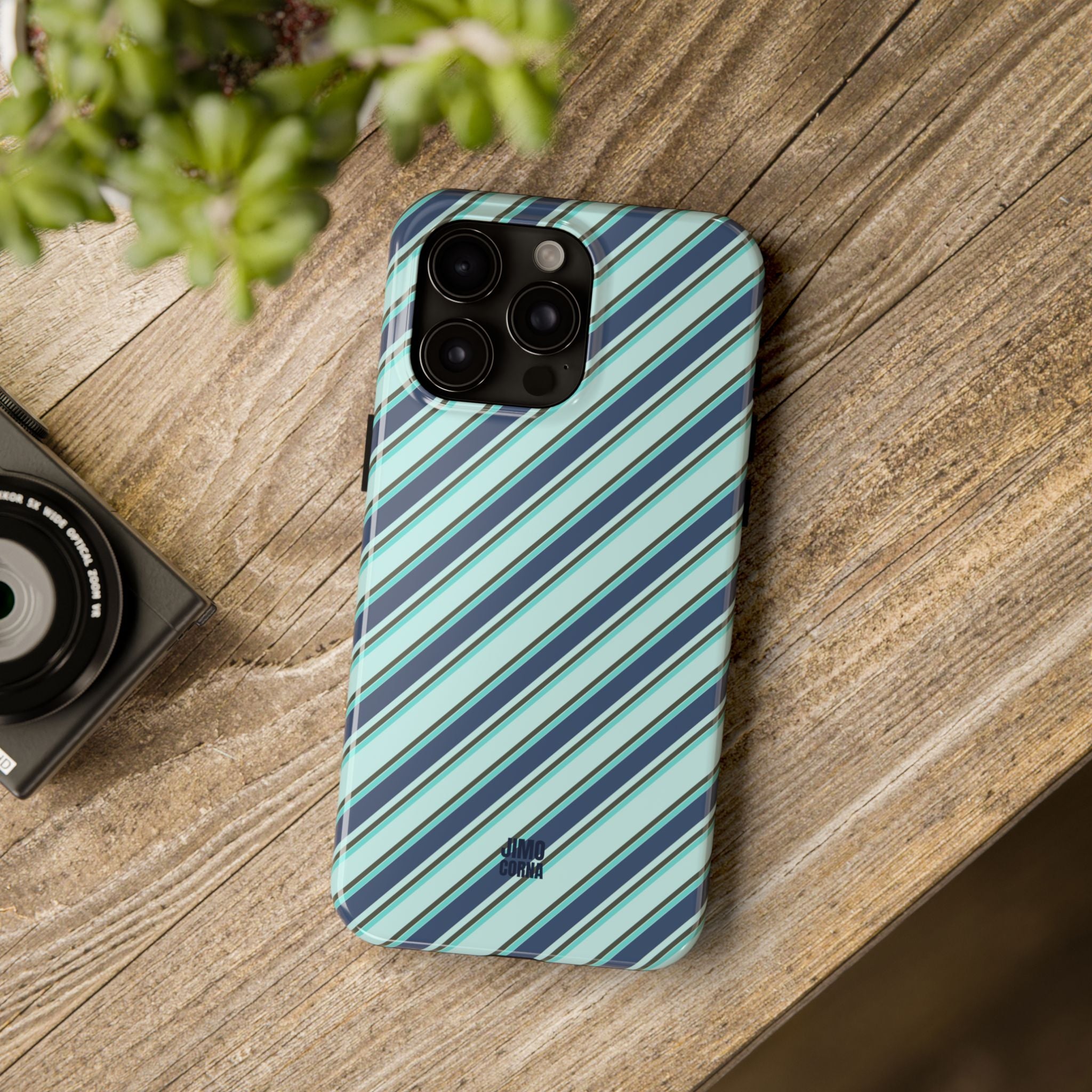 Angelina Stripes | Blue - iPhone Case