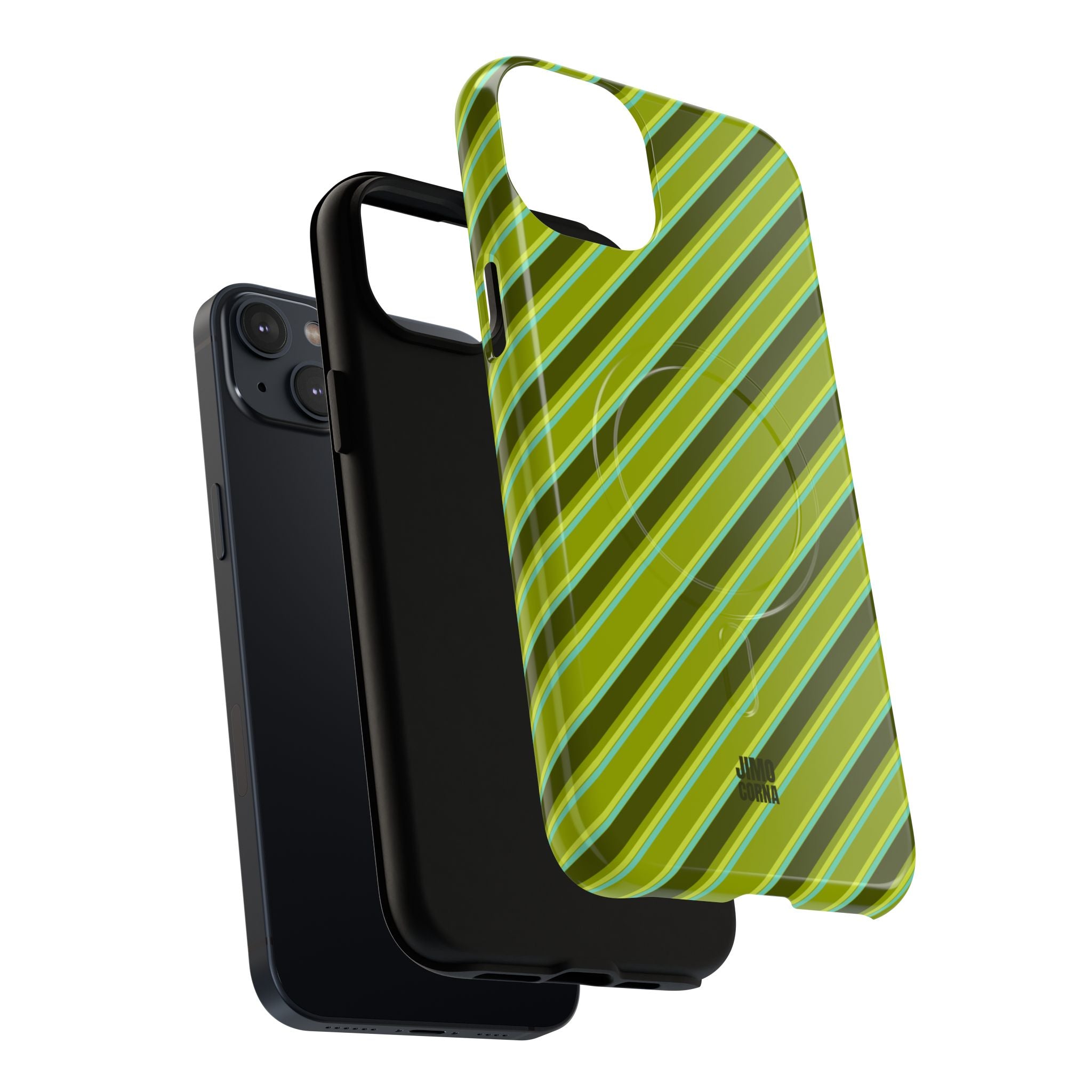 Angelina Stripes | Olive - MagSafe iPhone Case