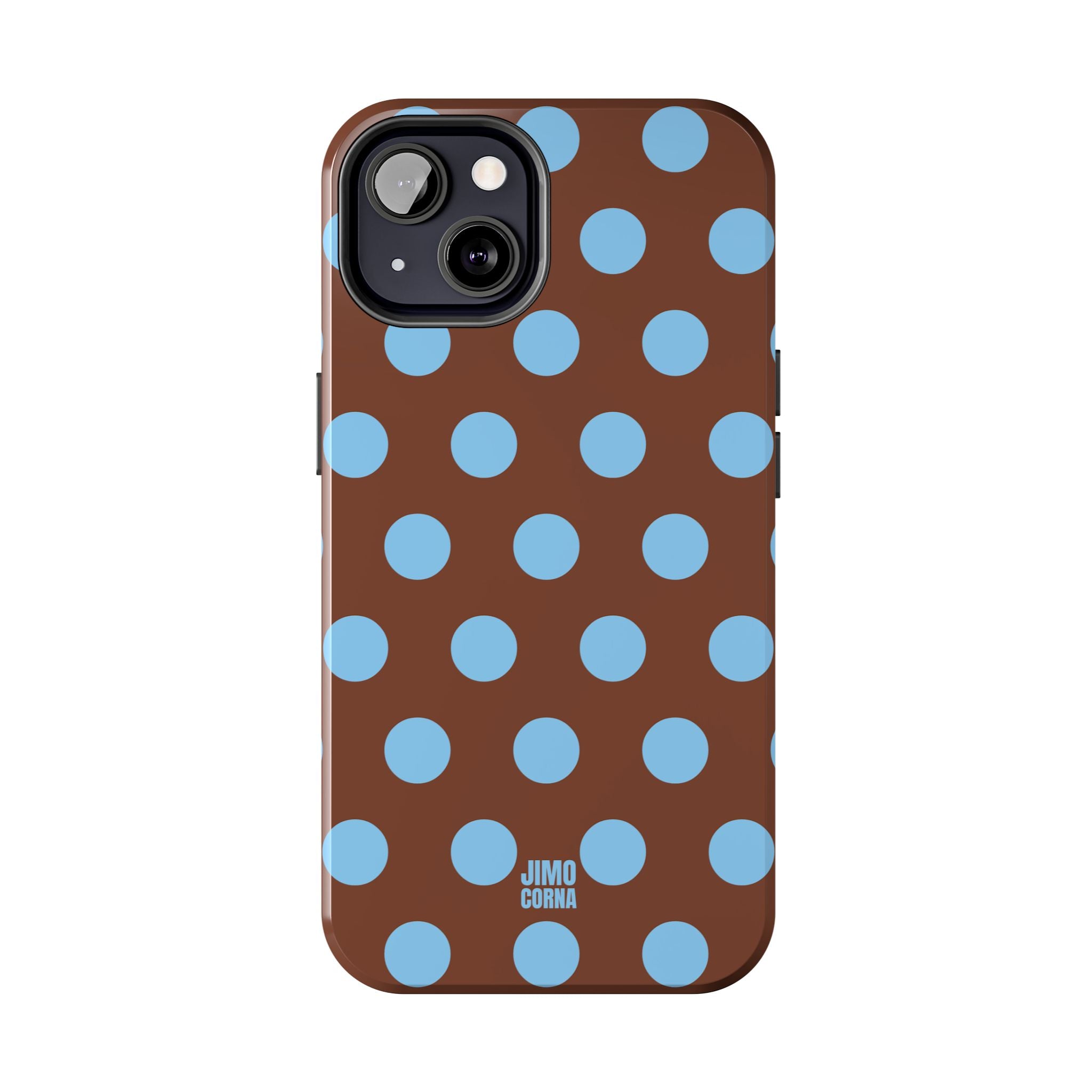 Big Polka Dot | Brown and Blue