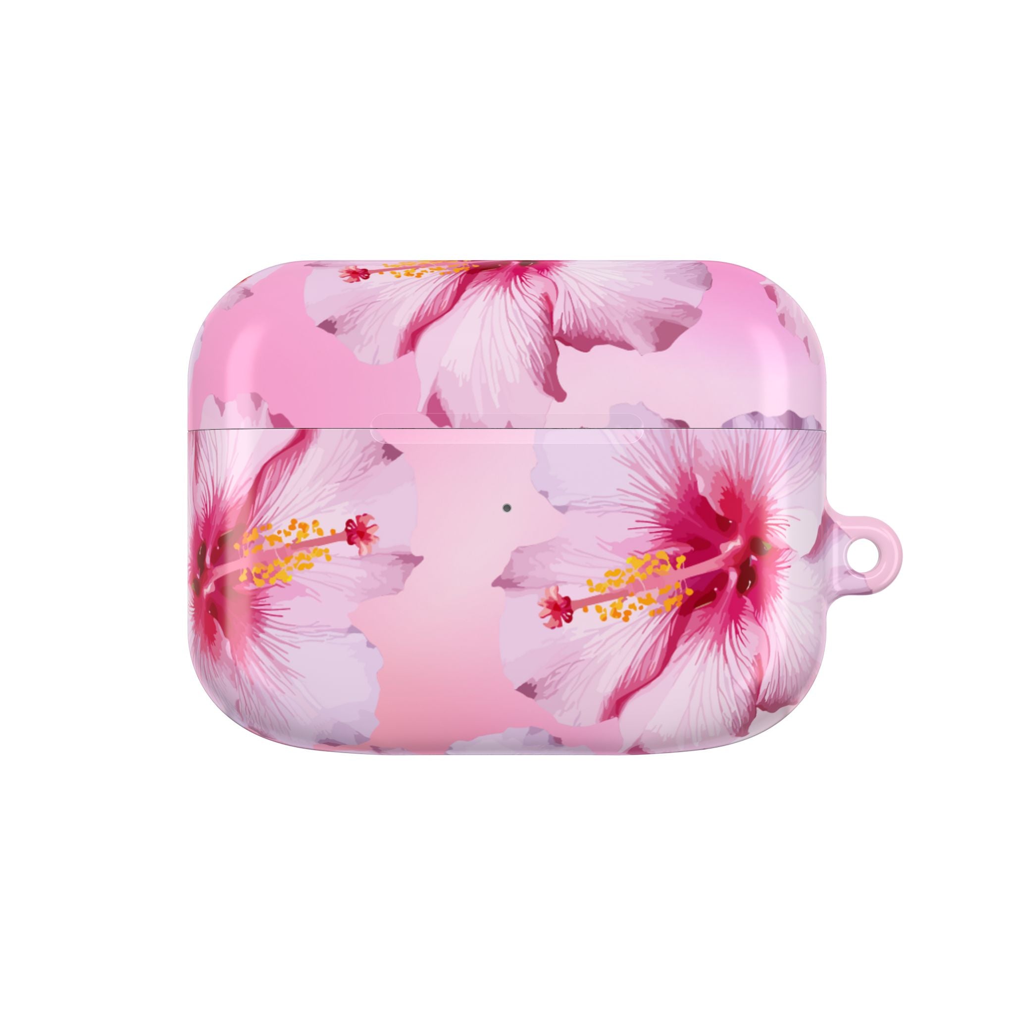Pink Hibiscus AirPods Case